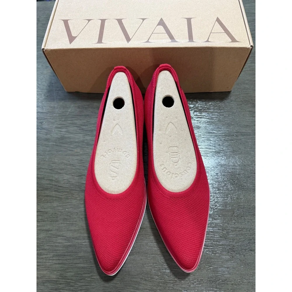 VIVAIA Veronica Pointed Toe Water-Repellent Flats All-Day Comfort EU/41‎ US/9.5